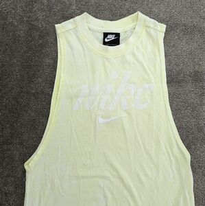 NIKE activewear muscle tea tunic yellow and white size XS